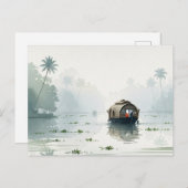 Misty Morning in Kerala India ポストカード (正面/裏面)