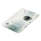 Misty Morning in Kerala India マグネット (左側)