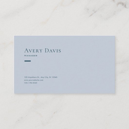 Misty Mountain Fern Gold Frame Serene 名刺 (裏面)