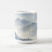 Misty Mountain Watercolor Landscape コーヒーマグカップ (中央)