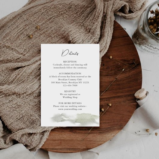 Misty Mountain Wedding Details エンクロージャーカード