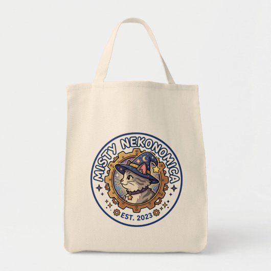 MISTY NEKONOMICA Steampunk Cat Wizard Canvas Tote  トートバッグ (正面)