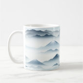 Misty Peaks – 水彩山岳風景 (4) コーヒーマグカップ (左)