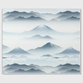 Misty Peaks – 水彩山岳風景 (4) ラッピングペーパー (フラット)