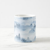 Misty Peaks – 水彩山岳風景 (5) コーヒーマグカップ (中央)