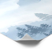 Misty Peaks – 水彩山岳風景 (5) ポスター (角)