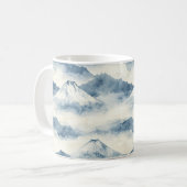 Misty Peaks – 水彩山岳風景 (9) コーヒーマグカップ (正面左)