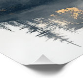 Misty Peaks Zen Minimalist Wall Art ポスター (コーナー)