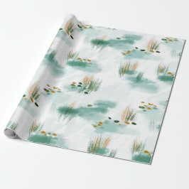 Misty Pond Spring Wrapping Paper ラッピングペーパー