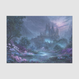 Misty Purple Floral Gothic Spire Castle 薄葉紙