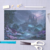 Misty Purple Floral Gothic Spire Castle 薄葉紙 (クラフト)