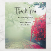 Misty Railroad Tracks写真 – イベントありがとう ワインラベル (シングルラベル)