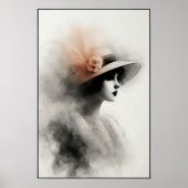 Misty Retro Portrait of Elegance ポスター (正面)