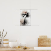 Misty Retro Portrait of Elegance ポスター (キッチン)