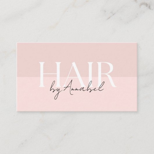 Misty Rose Hair Stylist QR Code  Business Card 名刺 (正面)