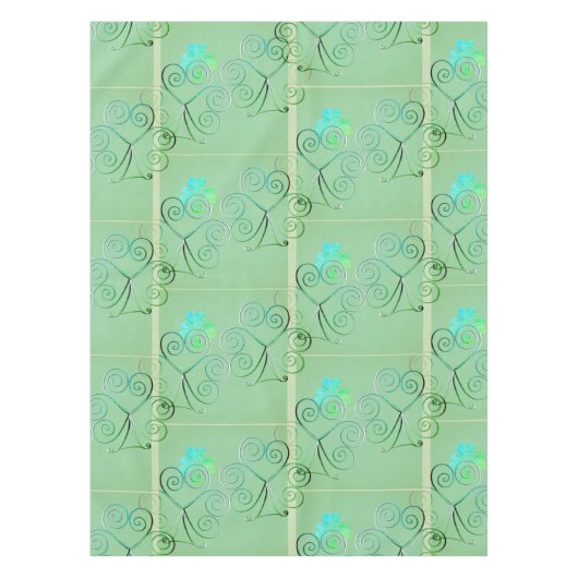 Misty Shamrocks  テーブルクロス (正面)