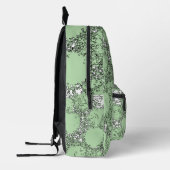 Misty Shamrocks Backpack – Chic & Artistic Green プリントバックパック (左)