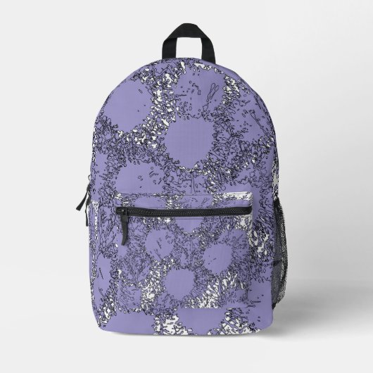 Misty Shamrocks Backpack – Trendy & Artistic プリントバックパック (正面)