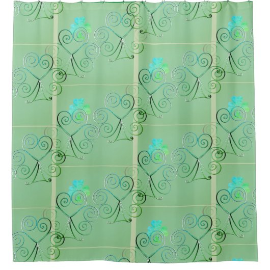 Misty Shamrocks Duvet Cover シャワーカーテン (正面)