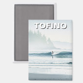 Misty Tofino Canada Surfer Travel マグネット (正面/裏面)