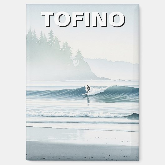 Misty Tofino Canada Surfer Travel マグネット (正面)