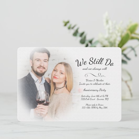 Misty We Still Do Photo Anniversary Invitation 招待状 (スタンド正面)