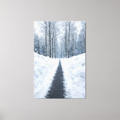 Misty Winter Forest Path Canvas キャンバスプリント (正面)