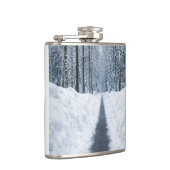 Misty Winter Forest Path Winter Landscape フラスク (右)