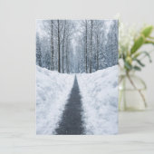 Misty Winter Forest Path Winter LandscapInvitation 招待状 (スタンド正面)