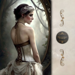 Misty Woodland Corset Girl Decoupage 薄葉紙