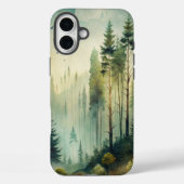 Misty Woodland Evergreen Forest Case-Mate iPhoneケース (裏面)