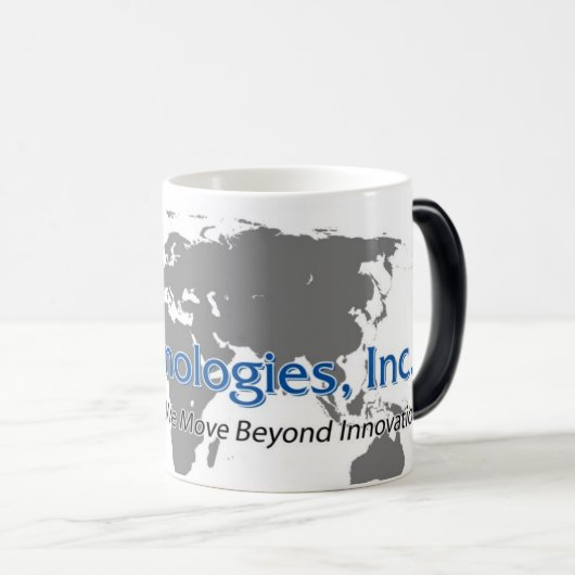 MITの世界的なスローガンの変形させるマグ モーフィングマグカップ (正面右)