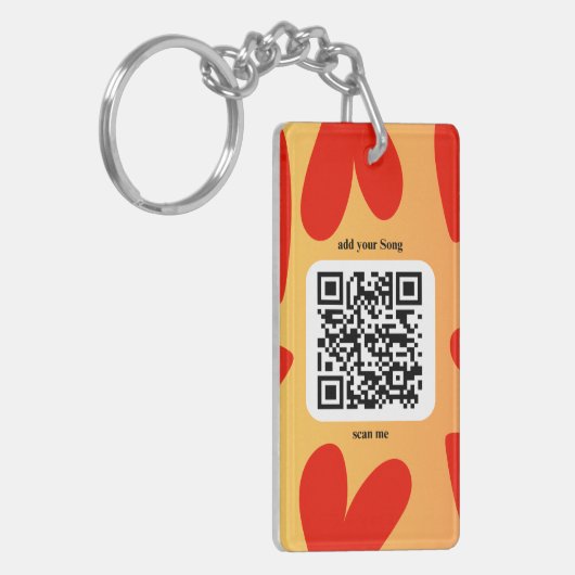 Mit individuellen persönlichen Song per QR-Code キーホルダー (正面左)