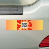 Mit individuellen persönlichen Song per QR-Code バンパーステッカー (車上)
