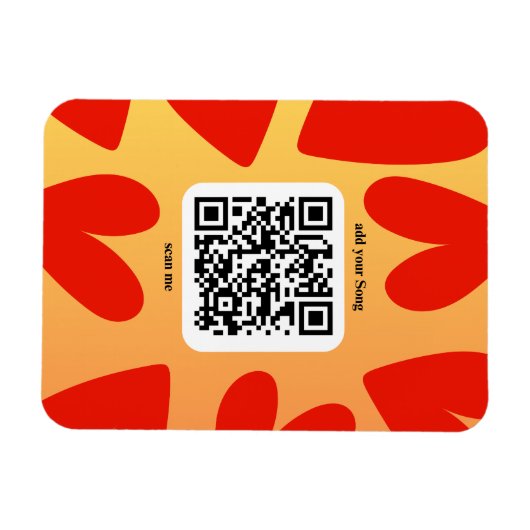 Mit individuellen persönlichen Song per QR-Code マグネット (横)