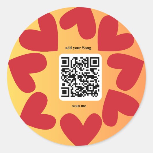 Mit individuellen persönlichen Song per QR-Code ラウンドシール (正面)
