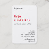 Mit Monogram Hochformat Visitenkarte 名刺 (正面)