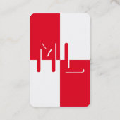 Mit Monogram Hochformat Visitenkarte 名刺 (裏面)