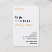 Mit Monogram Hochformat Visitenkarte 名刺 (正面)