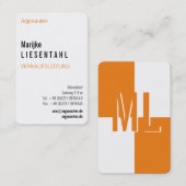 Mit Monogram Hochformat Visitenkarte 名刺 (正面/裏面)