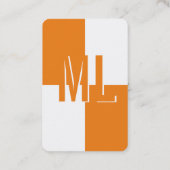 Mit Monogram Hochformat Visitenkarte 名刺 (裏面)