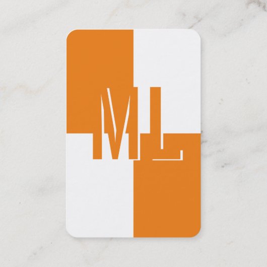 Mit Monogram Hochformat Visitenkarte 名刺 (裏面)