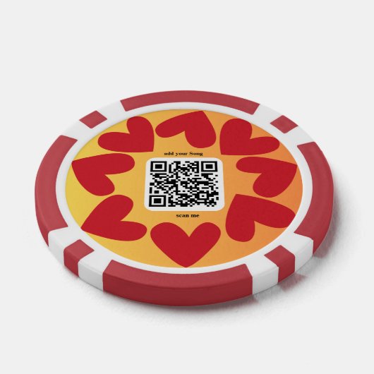 Mit personalisierten Song per QR-code ポーカーチップ (シングル)