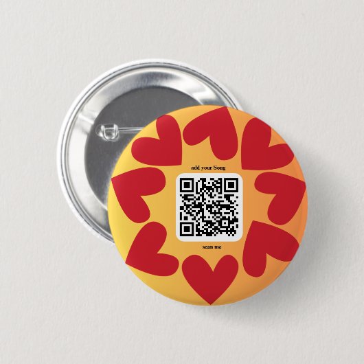 Mit personalisierten Song per QR-code 缶バッジ (正面&裏面)
