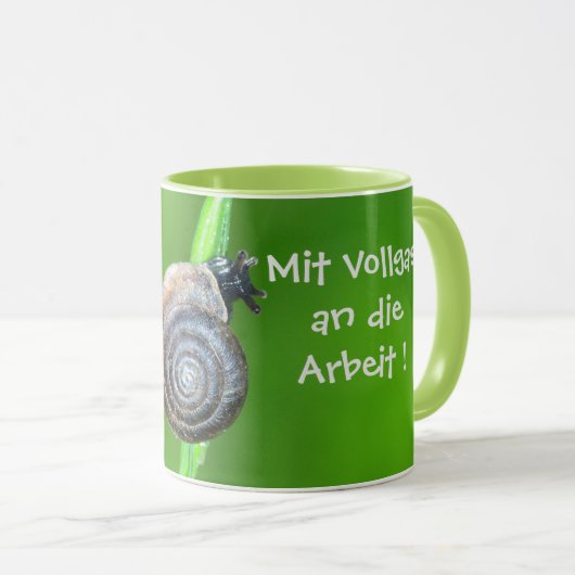 Mit Schnecke vollgas zur Arbeit マグカップ (正面右)