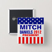 Mitch Daniels 2012年 缶バッジ (正面&裏面)