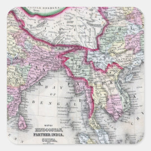 Mitchellの地図 インド、チベット、中国及びSEアジア スクエアシール