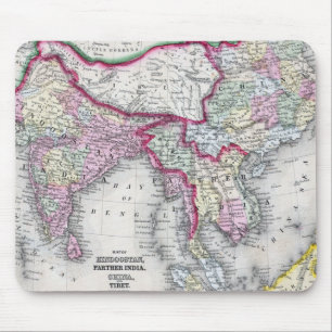Mitchellの地図 インド、チベット、中国及びSEアジア マウスパッド