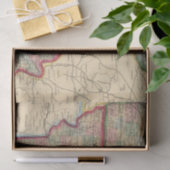 Mitchell著アイオワ、ミズーリの地図 薄葉紙 (ギフト)