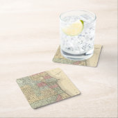 Mitchell著シカゴの地図 スクエアペーパーコースター (インサイチュ)